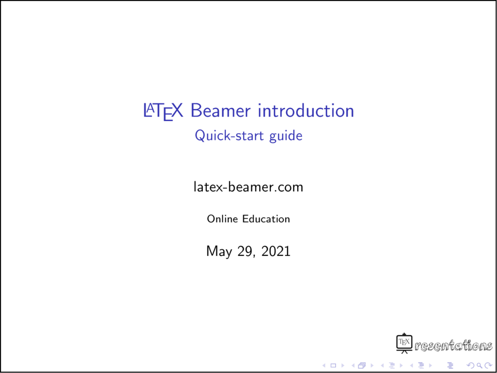 Add image logo to beamer presentations