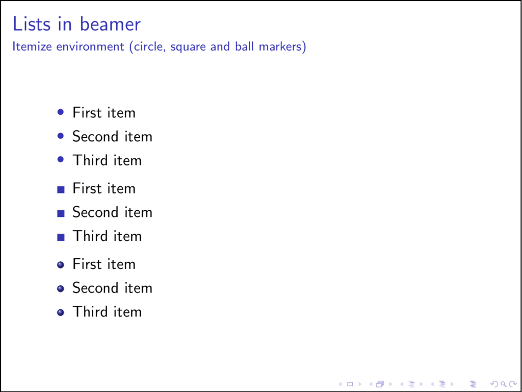 latex presentation references