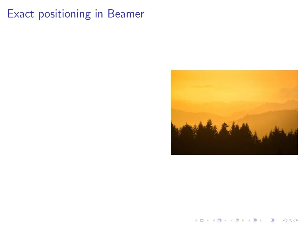 Exact positioning in Beamer