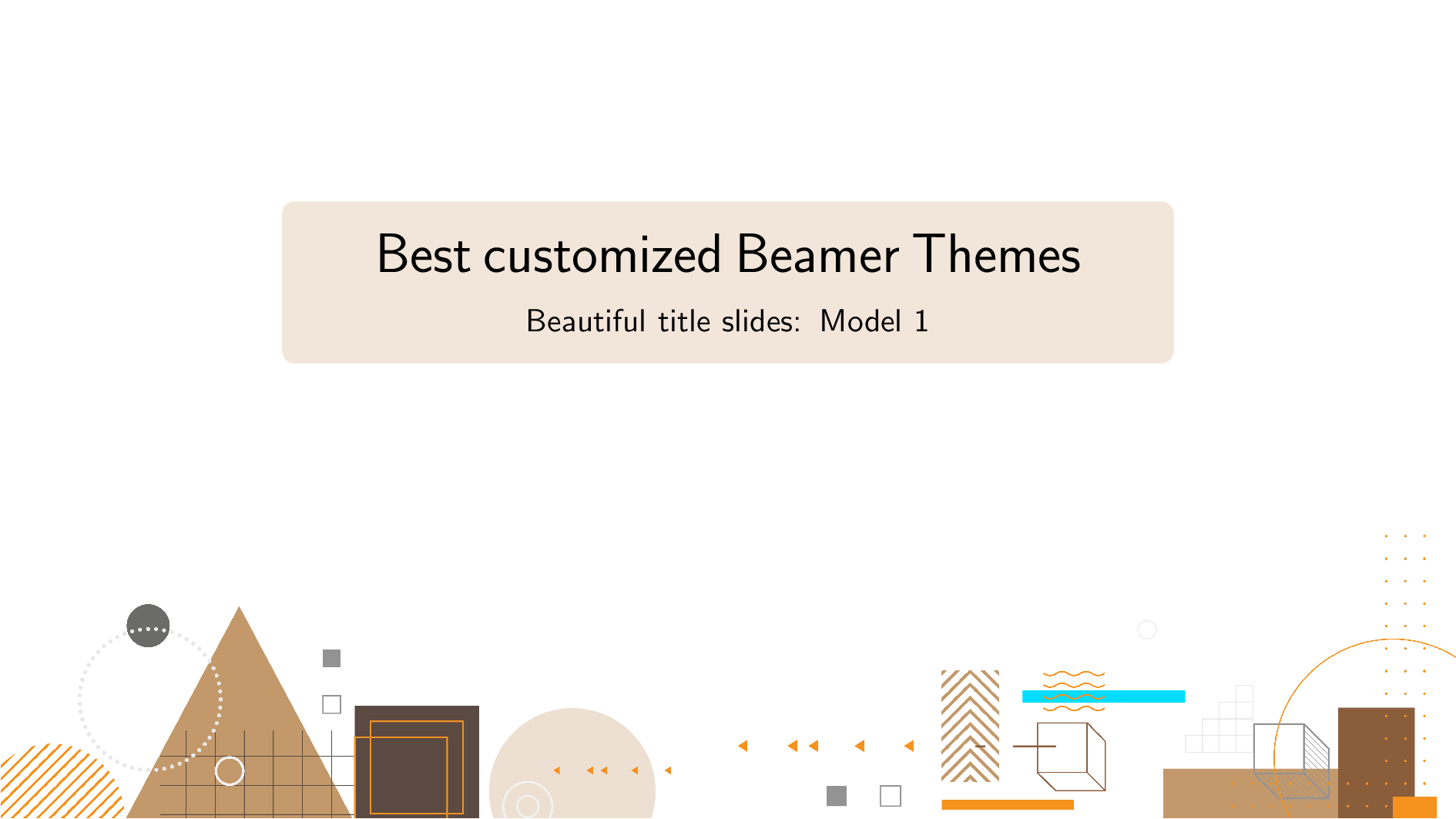 How to create beautiful title slide in Beamer? LaTeX Beamer